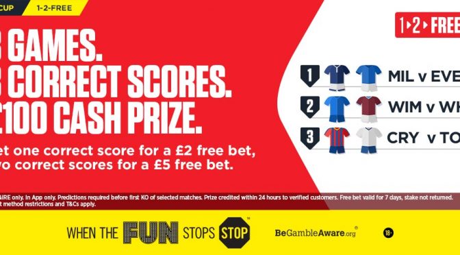 Ladbrokes – Predict Three Correct Scores and Win £100!